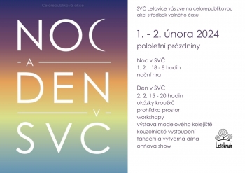 noc a den, den otevřených dveří, kroužky, zábava, workshopy, vystoupení